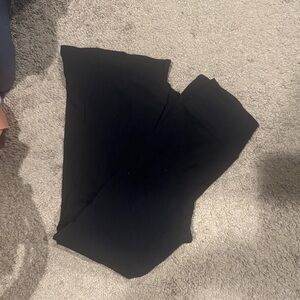 Black Flare Ribbed  Leggings